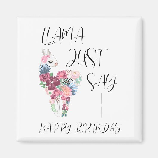 ラマジャストセイハッピーバースデー マグネット (正面)