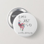 ラマジャストセイハッピーバースデー 缶バッジ (正面&裏面)
