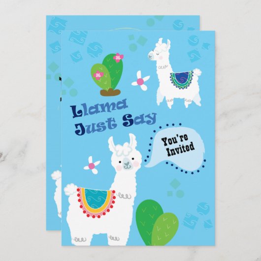 ラマジャストセイバースデーパーティ招待状 招待状 (正面/裏面)