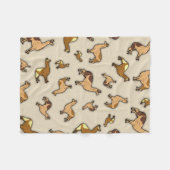 ラマスの群れ フリースブランケット (正面(横))