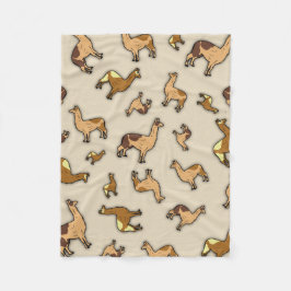 ラマスの群れ フリースブランケット