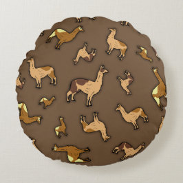 ラマスの群れ ラウンドクッション