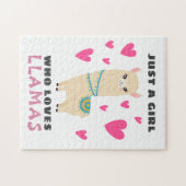 ラマスを愛する少女 ジグソーパズル (横)