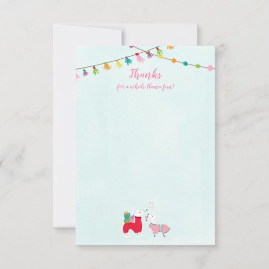 ラマスインパジャマススランバーパーティー サンキューカード (正面)