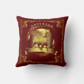 ラマスカラープリント付き両面カラー枕 クッション (裏面)