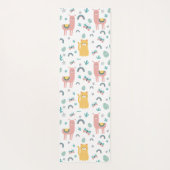 ラマスキャッツアラパカグリーンアニマルズボホ ヨガマット (裏面)