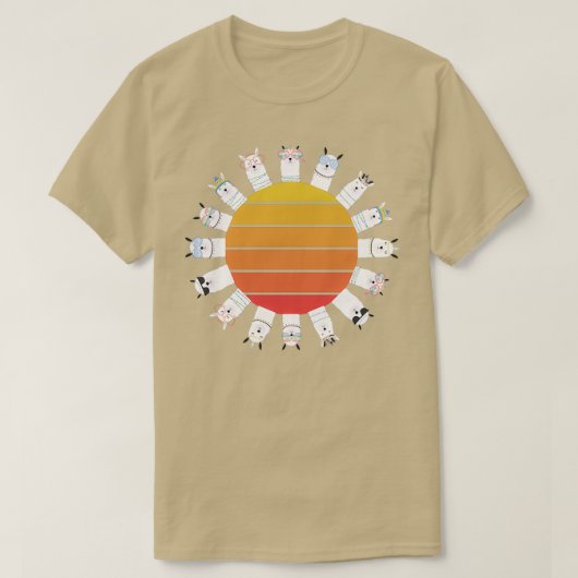 ラマスサンセット Tシャツ (デザイン正面)