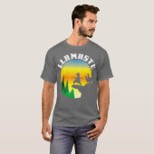 ラマステヨガフォー動物愛好家プンス農業 Tシャツ (正面フル)