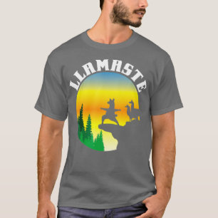 ラマステヨガフォー動物愛好家プンス農業 Tシャツ