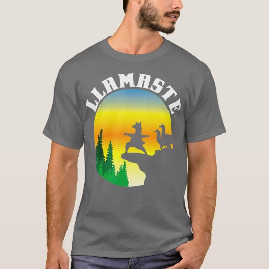 ラマステヨガフォー動物愛好家プンス農業 Tシャツ (正面)