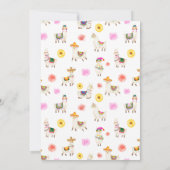 ラマステヨガラマメキシコカラフルの赤ちゃんシャワー 招待状 (裏面)