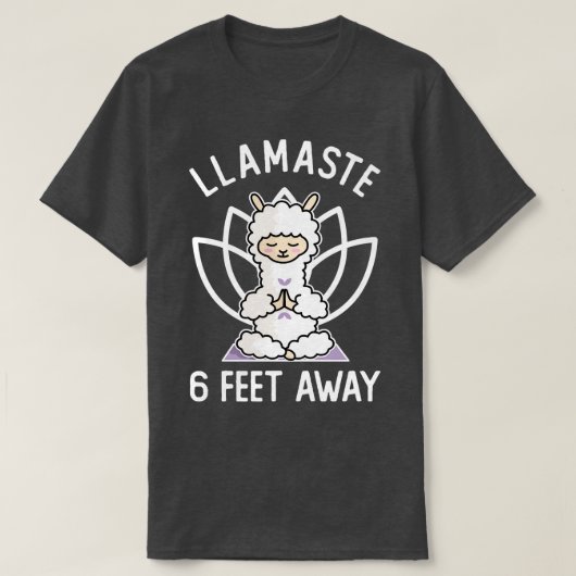 ラマステ6足 遠くに Tシャツ (デザイン正面)