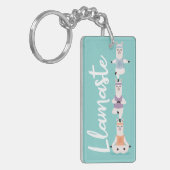 ラマステ|おもしろい&キュートヨガラマめい想ズ キーホルダー (正面左)