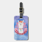 ラマステ・ニャリフラワー・ラマ ラゲッジタグ (正面縦)