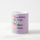 ラマスマイルおもしろいコーヒーマグティーカップハッピーバースデー コーヒーマグカップ (中央)