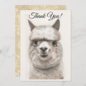 ラマスマイルサンキューノートカード サンキューカード (正面/裏面)