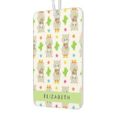 ラマス、アルパカス、サボテン、あなたの名前のパターン カーエアーフレッシュナー (左)