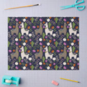 ラマス、花、サボテンオン海軍デコパージュ 薄葉紙 (クラフト)