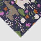 ラマス、花、サボテンオン海軍デコパージュ 薄葉紙 (詳細)