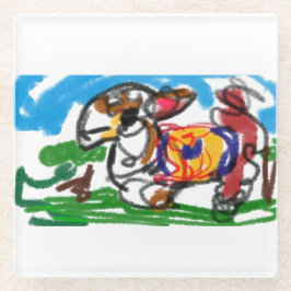 ラマセット ガラスコースター