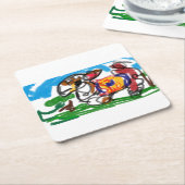 ラマセット スクエアペーパーコースター (アングル)