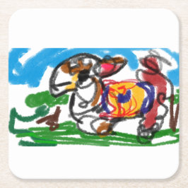 ラマセット スクエアペーパーコースター