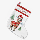 ラマセーターラージクリスマスストッキング ラージクリスマスストッキング (正面 (吊り時))