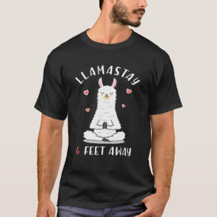 ラマソーシャル配信ラマステイ6足 遠くに Tシャツ