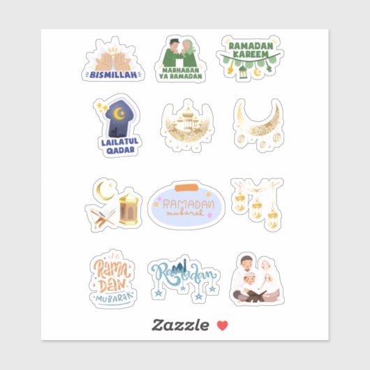 ラマダンとイードムスリムイスラムの休日のシール シール (シート)