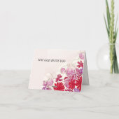 ラマダンのために折り畳まれたイードムバラクカード サンキューカード (裏面)