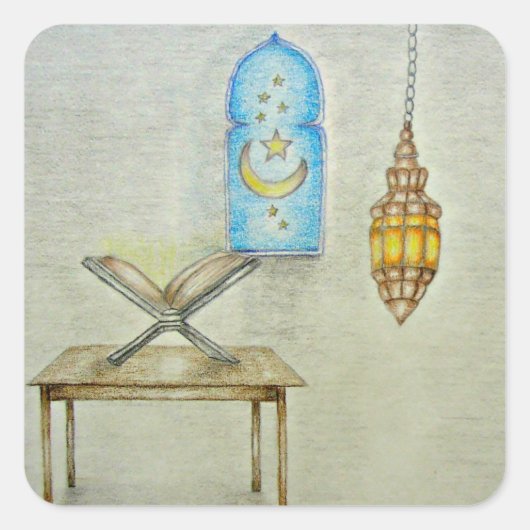 ラマダンの日 スクエアシール (正面)