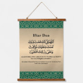 ラマダンイフタール&スホアドゥア金ゴールドイスラム様式 吊り下げ型タペストリー (正面)