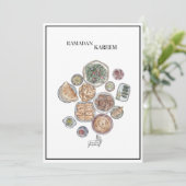 ラマダンカリームグリーティングカード，ギフトカード 招待状 (スタンド正面)