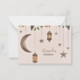 ラマダンカレムの月と星 ノートカード