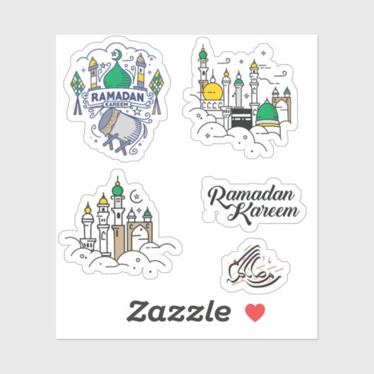 ラマダンカレムアラビア書道 シール (シート)