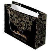 ラマダンカレムイスラムの動機ライトブラウン ラージペーパーバッグ (正面アングル)