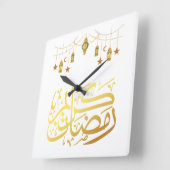 ラマダンカレムイスラム壁時計 スクエア壁時計 (傾斜)