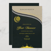 ラマダンカレムイフタールイードディナーモダンパーティー 招待状 (正面/裏面)