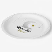 ラマダンカレムクレセントデザイン – イスラムムムバラク ペーパープレート (アングル)