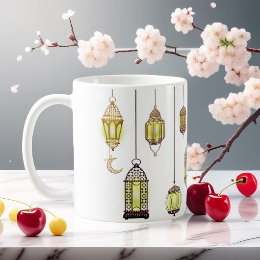 ラマダンカレムクレセントランタンムバラクイスラム マグカップ