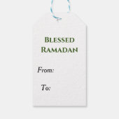 ラマダンカレムタイポグラフィイスラムクレセント文字 ギフトタグ (裏面)