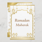 ラマダンカレムタイポグラフィイスラムクレセント文字 シーズンカード (正面/裏面)