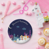 ラマダンカレムタイポグラフィイスラムクレセント文字 ペーパープレート (パーティー)