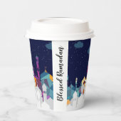 ラマダンカレムタイポグラフィイスラムクレセント文字 紙コップ (左)