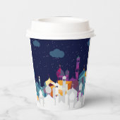 ラマダンカレムタイポグラフィイスラムクレセント文字 紙コップ (裏面)