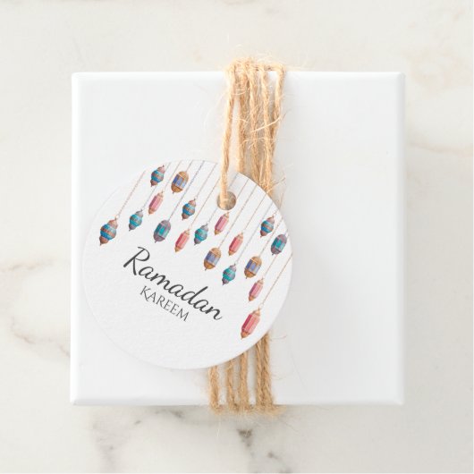 ラマダンカレムテーマギフトラベルお祝い フェイバータグ (インサイチュ)