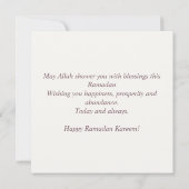 ラマダンカレムムバラクウォーターカラークレストフローラ シーズンカード (裏面)