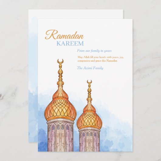ラマダンカレムモスクホリデーカード シーズンカード (正面/裏面)