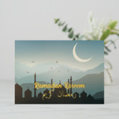 ラマダンカレムラマダンムバラクフォイル招待状 箔招待状 (立ち正面)