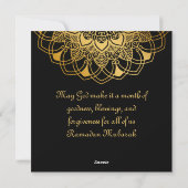 ラマダンカレム抽象芸術フローラ金ゴールド動機 シーズンカード (裏面)